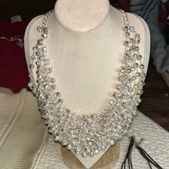 Chicos Dazzling Silver Crystal Beads Necklace - Picture 2 of 6
